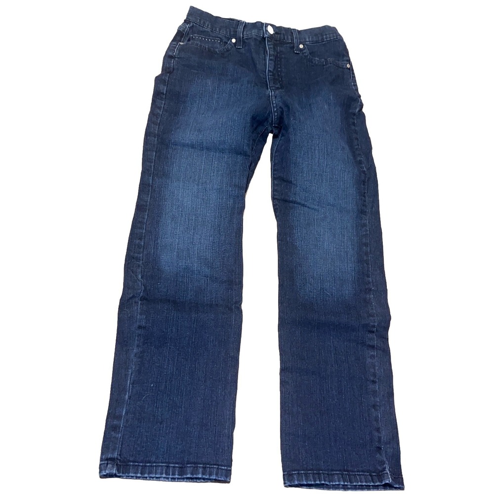 Lee Classic Fit At The Waist Straight Jeans Women's 12 Short Blue Embellished